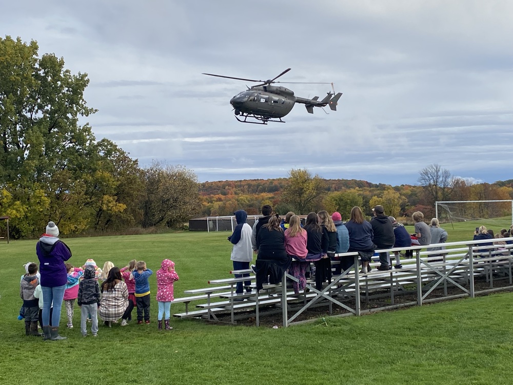 helicopter dropping in